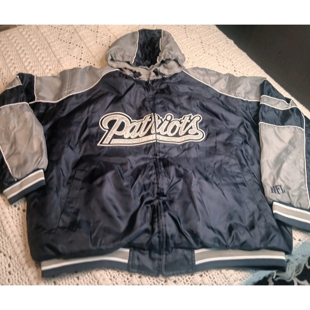 NFL New England Patriots‎ Reversible Jacket Mens XXL Football Full Zip Windbreak